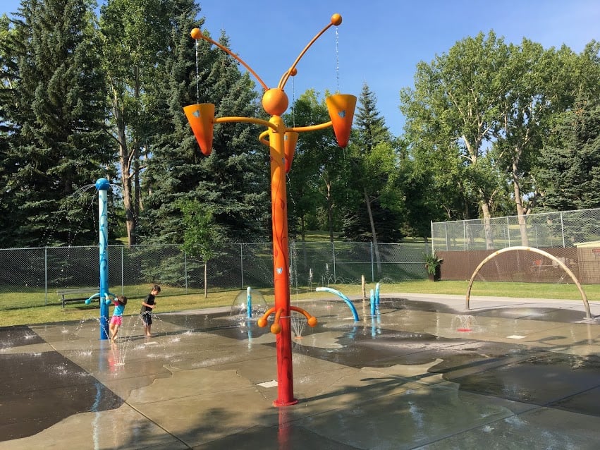 Canmore Park Butterfly Spray Park - Outdoor playground in Northwest Calgary