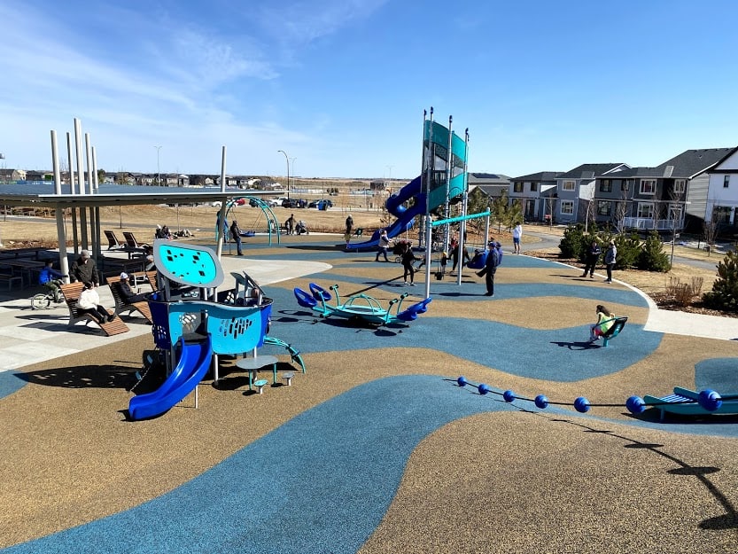 Seton - Elsa's Tower Playground - Outdoor playground in Southeast Calgary